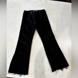 Just USA Cropped Black Flare Jeans